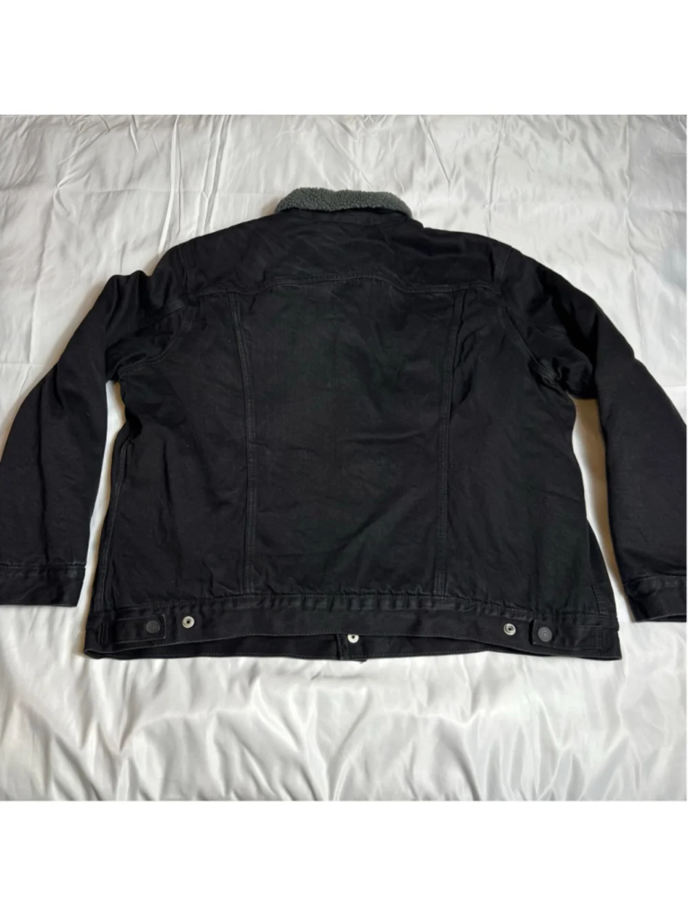 Men's Levi's Sherpa-Lined Denim Jacket XXL Black Grey